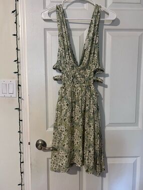 Love Riche Olive/Sage Floral Dress